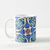 Blaues Mandala-Herz Muster Thunder_Cove Kaffeetasse (Links)