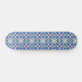 Blaues Mandala-Herz Muster Thunder_Cove Skateboard (Horizontal)