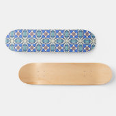 Blaues Mandala-Herz Muster Thunder_Cove Skateboard (Horizontal)