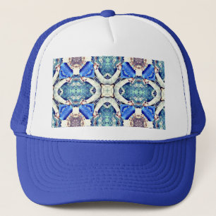 Blaues Mandala-Herz Muster Thunder_Cove Truckerkappe