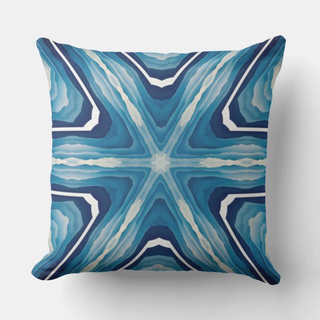 Blaues Mandala-Kissen2 Kissen (Vorderseite)