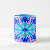 Blaues Mandala-Kunstwerk Tasse (Zentrum)