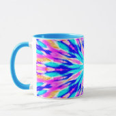 Blaues Mandala-Kunstwerk Tasse (Links)