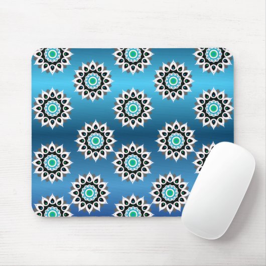 Blaues Mandala-Mauspad Mousepad (Mit Mouse)