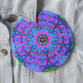 Blaues Mandala-Mode-Knopf-Schmuck-Ahlen-Button Button (Beispiel)