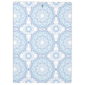 Blaues Mandala-Muster-Clip-Board Klemmbrett (Rückseite)
