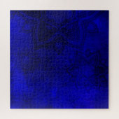 Blaues Mandala-Muster Puzzle (Horizontal)