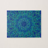 Blaues Mandala-Paisley-Puzzle Puzzle (Horizontal)