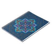 Blaues Mandala-Spiralheft Notizblock (Linke Seite)