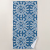 Blaues Mandala Strandtuch (Vorderseite)