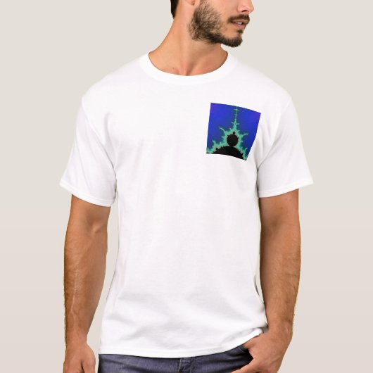 Blaues Mandelbrot T-Shirt (Vorderseite)