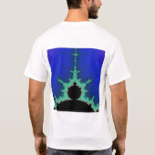 Blaues Mandelbrot T-Shirt (Rückseite)