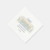 Blaues Märchenbuch-Baby-Shower-Serviette Serviette (Ecke)