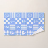 Blaues Maritimes Badhandtuch Set (Handtuch)