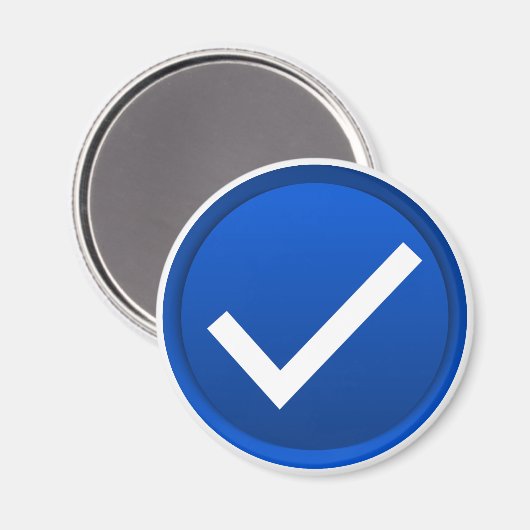 Blaues Markierungszeichen Magnet (Vorderseite/Rückseite)