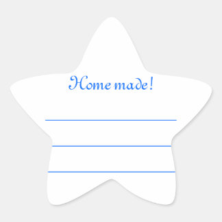 Blaues Marmeladenetikett Stern-Aufkleber