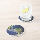 Blaues Marmorgetränk Untersetzer (Seite)