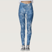 Blaues MarmorLegging Leggings (Vorderseite)