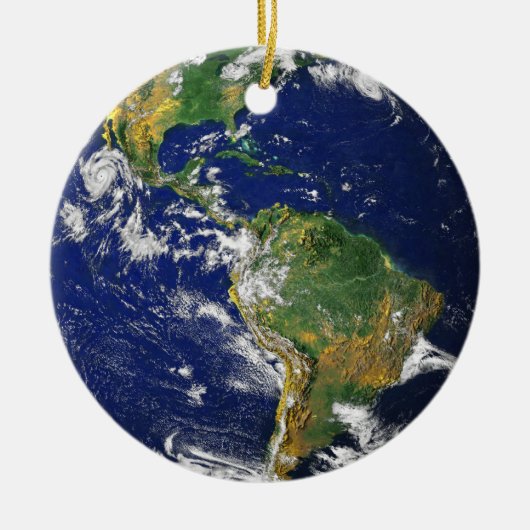 Blaues Marmormedaillonhalskettenandenken Keramikornament (Vorne)