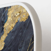 Blaues Marmormuster mit Gold Pickleball Schläger (Linke Seite)