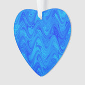 Blaues Marmormuster Ornament (Vorderseite)