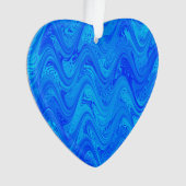Blaues Marmormuster Ornament (Vorderseite)