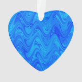 Blaues Marmormuster Ornament (Rückseite)