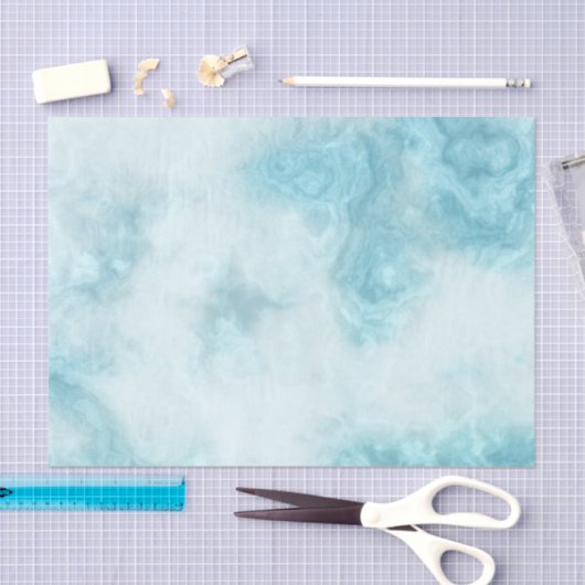 blaues Marmorpapier Seidenpapier (Handwerk)