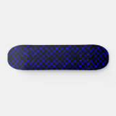 Blaues Marmorschachbrett Skateboard (Horizontal)