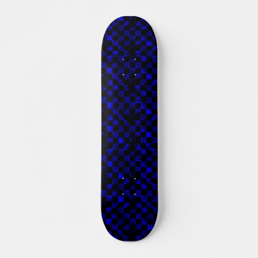 Blaues Marmorschachbrett Skateboard (Vorne)