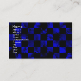 Blaues Marmorschachbrett Visitenkarte