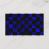 Blaues Marmorschachbrett Visitenkarte (Rückseite)