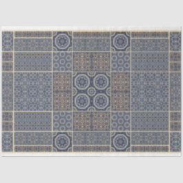 Blaues marokkanisches Dekopapier Seidenpapier