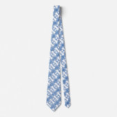 Blaues marokkanisches Fliesenmuster Krawatte (Vorderseite)