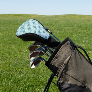 Blaues marokkanisches Gitter, Vierpass, Ihr Name Golf Headcover