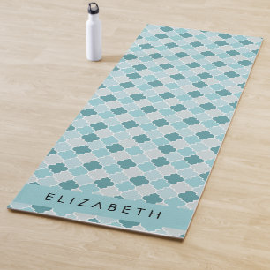 Blaues marokkanisches Gitter, Vierpass, Ihr Name Yogamatte