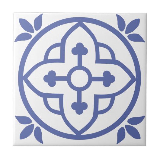 Blaues marokkanisches Kacheln 3 (Vorderseite)