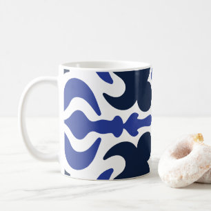 Blaues marokkanisches Mosaikmuster Kaffeetasse