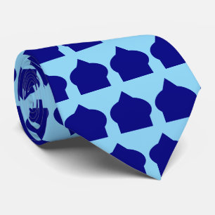 Blaues marokkanisches Musterdesign Krawatte