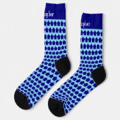 Blaues marokkanisches Musterdesign Socken (Linkes Detail)