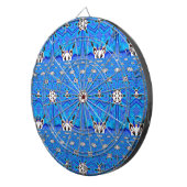 blaues Matrix-Rasterdesign-Dartboard Dartscheibe (Vorderseite rechts)