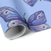 blaues Matte Wrapping Paper, 30 x 2,5 m Geschenkpapier (Rolleneckpunkt)