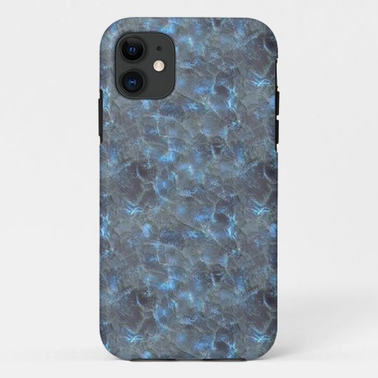Blaues Mattiertes Glas Case-Mate iPhone Hülle (Rückseite)