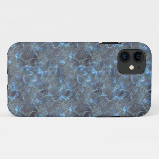 Blaues Mattiertes Glas Case-Mate iPhone Hülle (Rückseite (Horizontal))