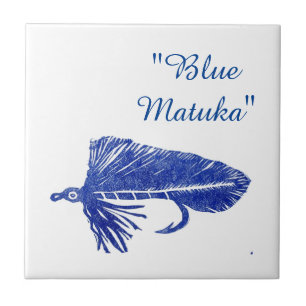"Blaues Matuka" Ausläuferforelle-Fliegenfliese Fliese
