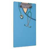 Blaues medizinisches scheuert sich klemmbrett (Rechts)