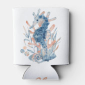 Blaues Meer am Strand, fünfzig und wunderbarer Geb Dosenkühler (Rückseite)