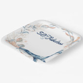 Blaues Meer am Strand, fünfzig und wunderbarer Geb Pappteller (Gewinkelt)