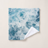 Blaues Meer Badhandtuch Set (Waschlappen)