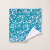 Blaues Meer Badhandtuch Set (Waschlappen)